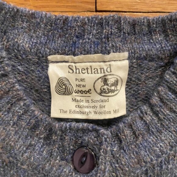 Edinburgh Woollen Mill Cardigan Womens Small Shetland Wool Fair Isle Scotland - Picture 3 of 9